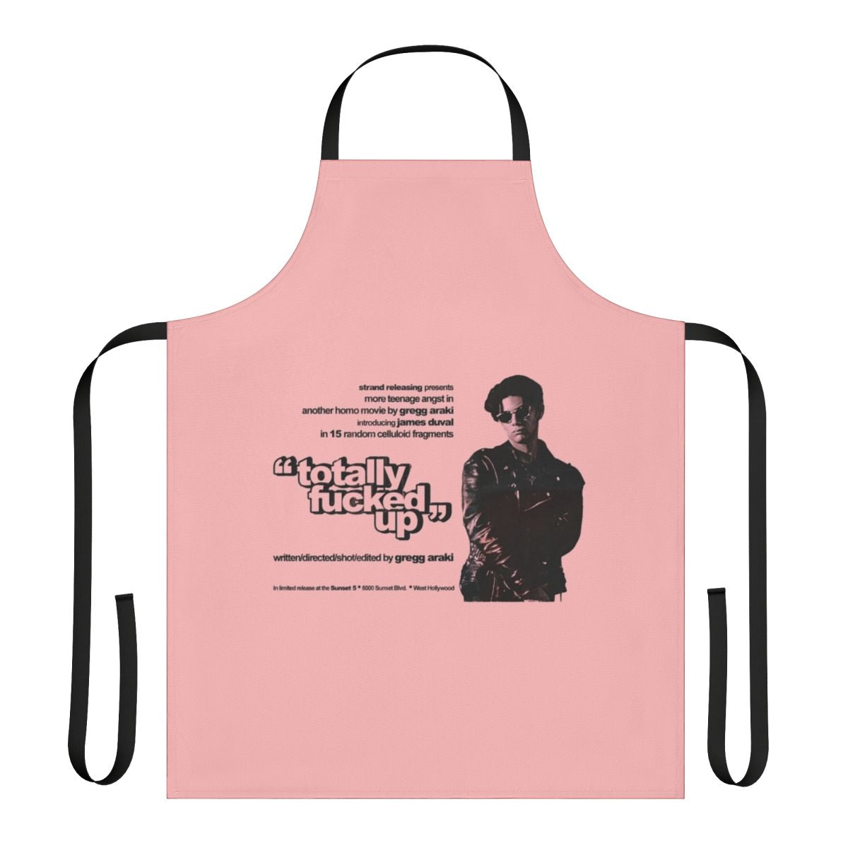 Vintage 90s style apron with "Totally F Ed Up" graphic, inspired by cult movies like The Doom Generation.