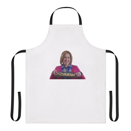 Totino-themed apron with a design inspired by the popular SNL sketch featuring Vanessa Bayer