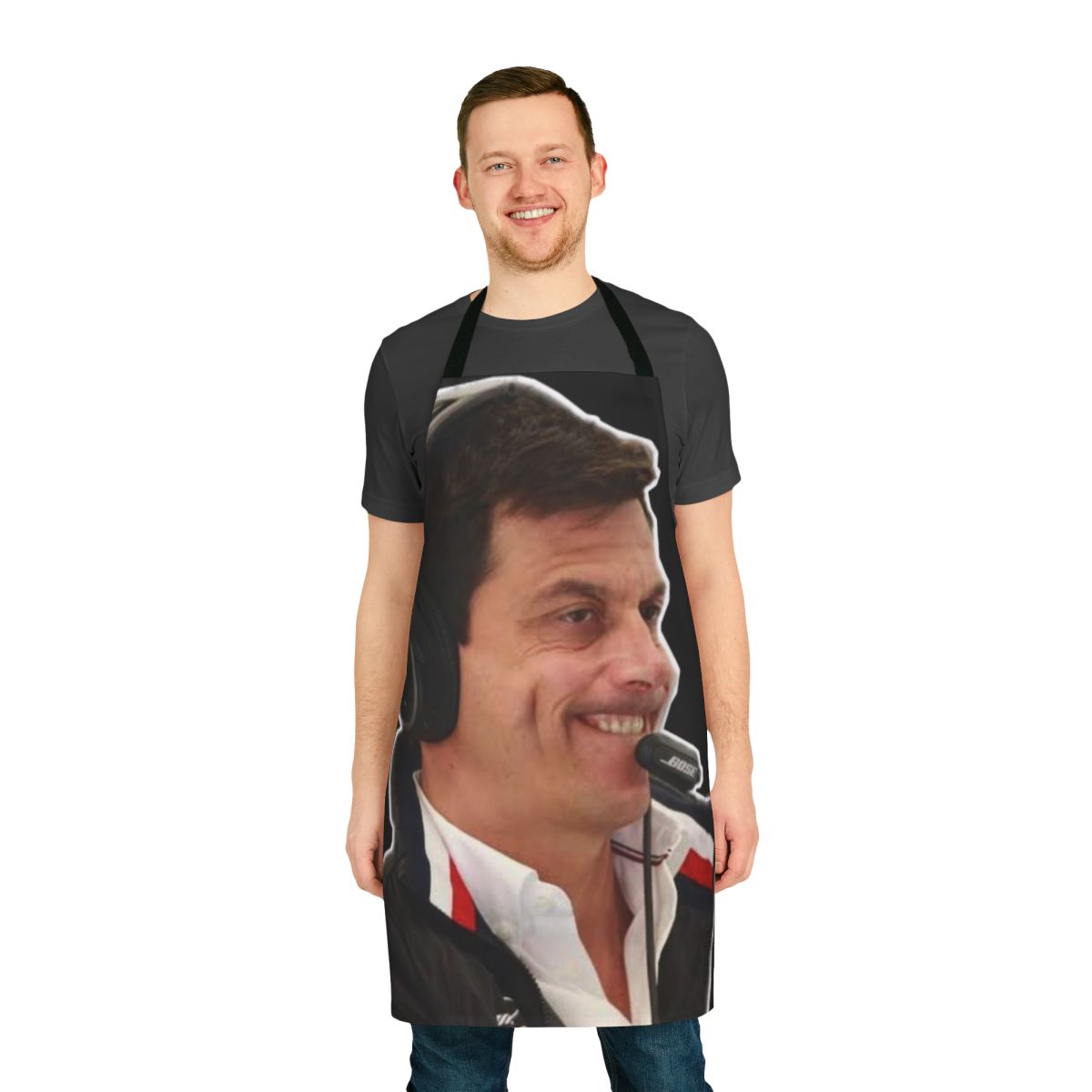 Toto Wolff Inspired Funny Face Apron for Formula 1 Fans