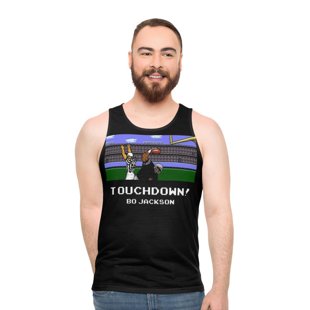 Touchdown Bo Retro 8-Bit Oakland Raiders Unisex Tank Top