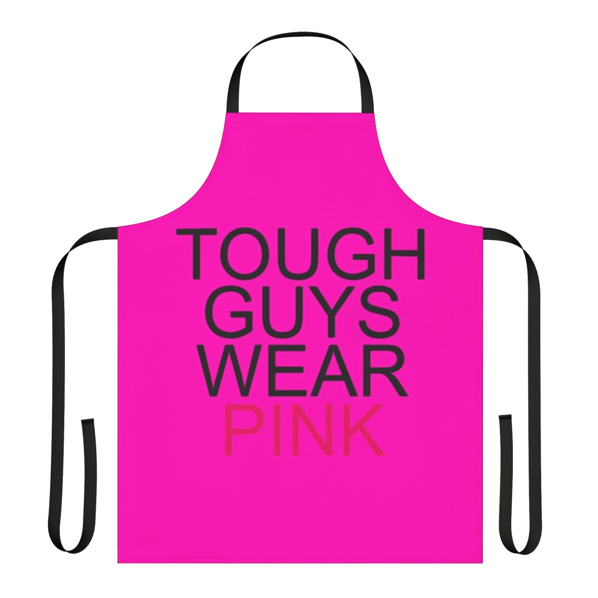 Tough guys wearing an infected pink shirt apron