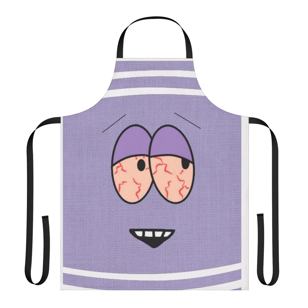 Towelie-themed apron with cartoon design inspired by South Park