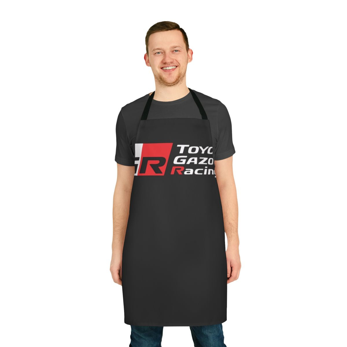 Toyota Gazoo Racing inspired merchandise apron for automotive enthusiasts
