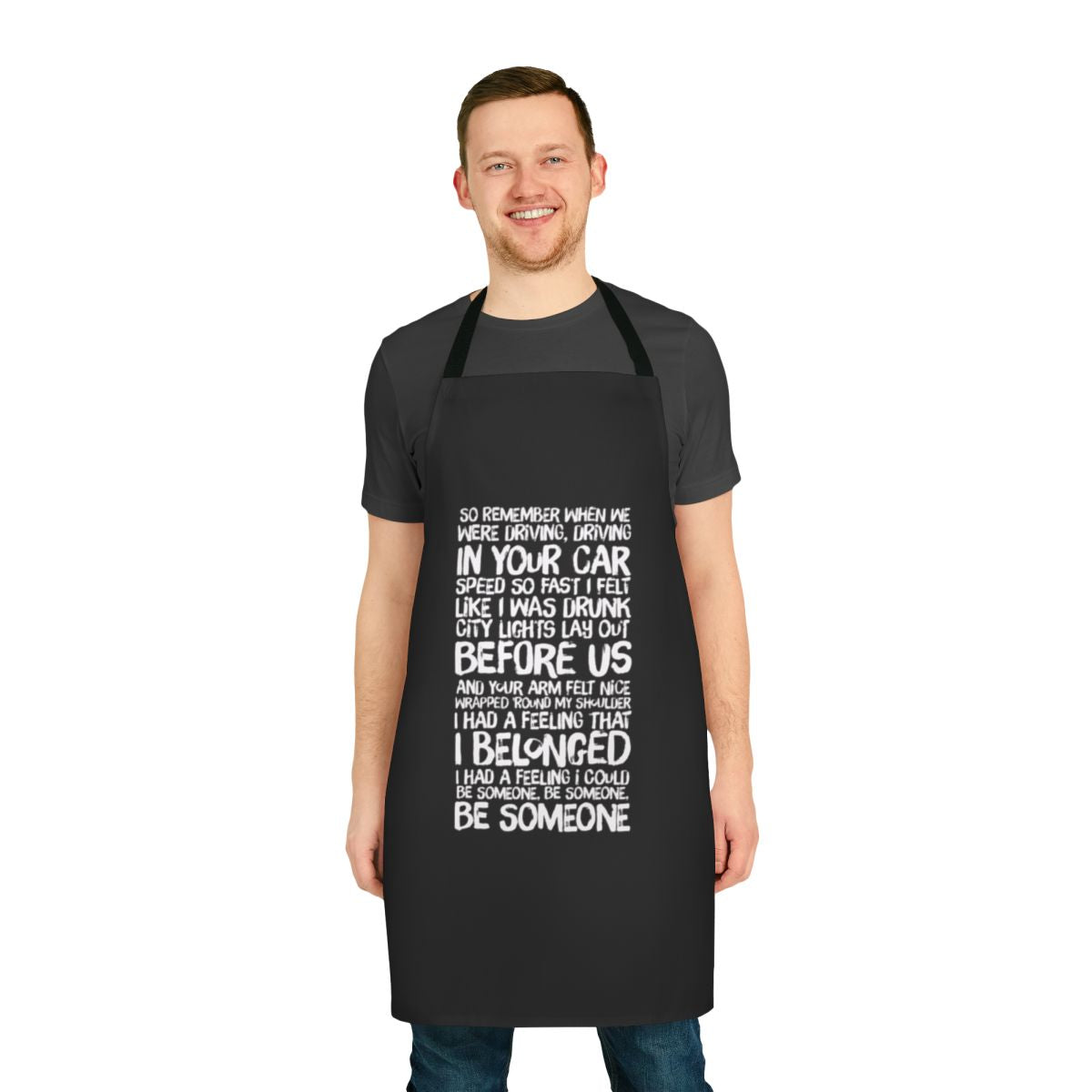 Tracy Chapman Fast Car Lyrics Themed Kitchen Apron