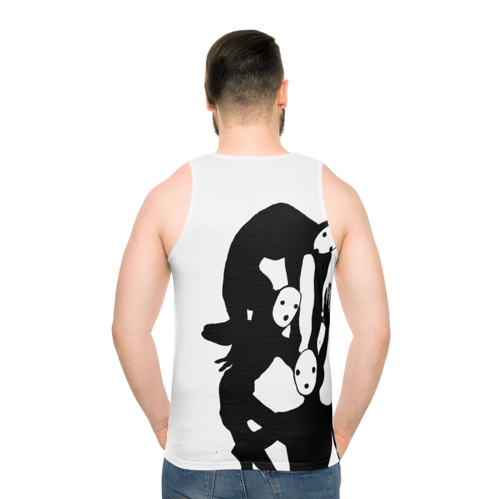 Tragedian from Pathologic unisex black and white tank top