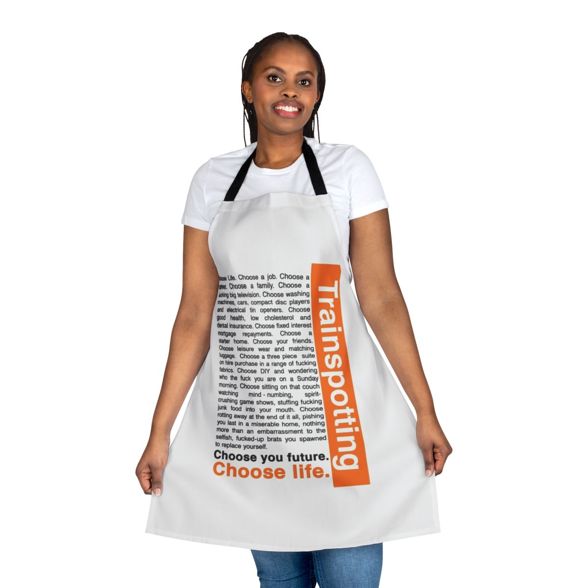 Trainspotting Inspired Choose Life Apron with Iconic Movie Quotes