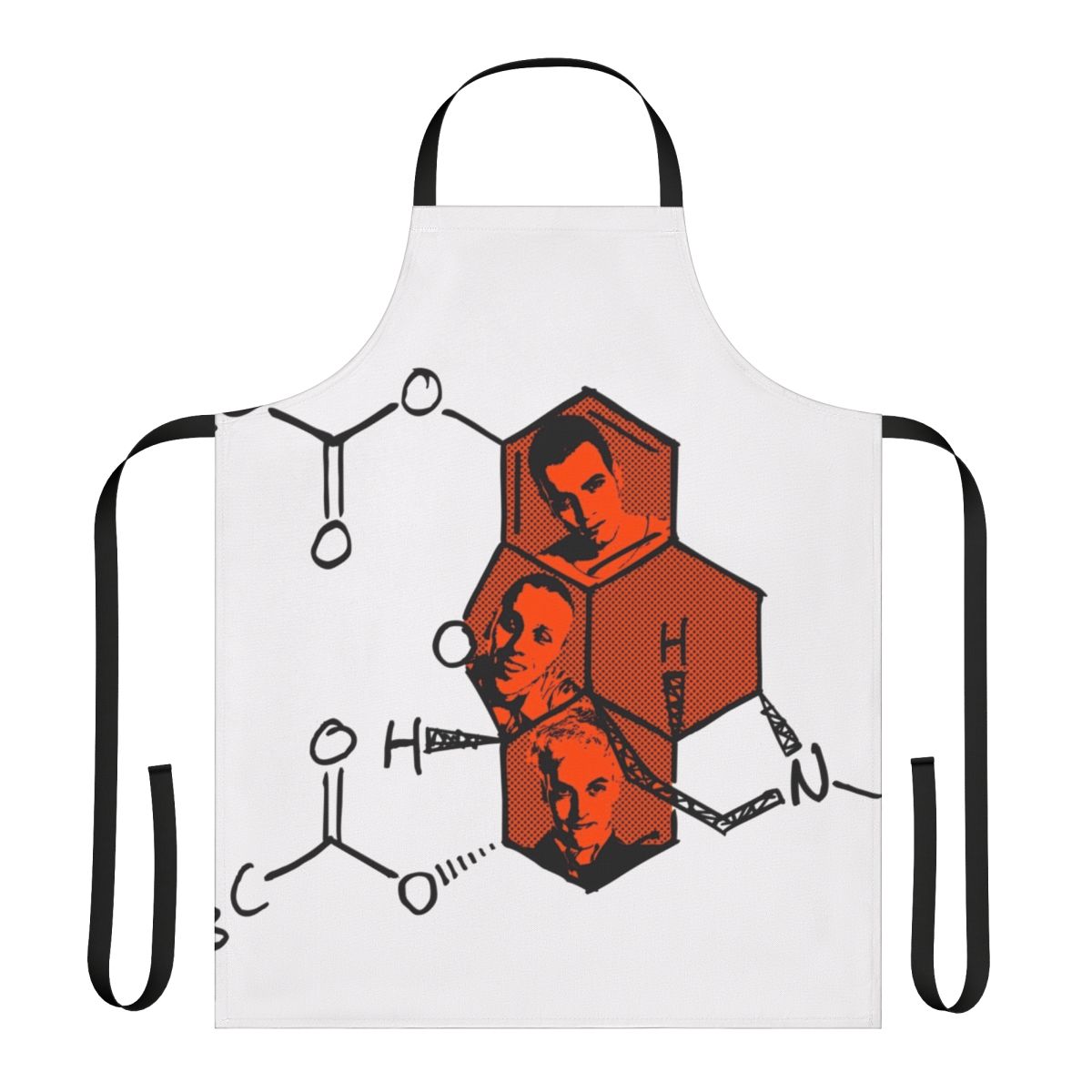 Trainspotting-themed kitchen apron with drug and Scottish culture references