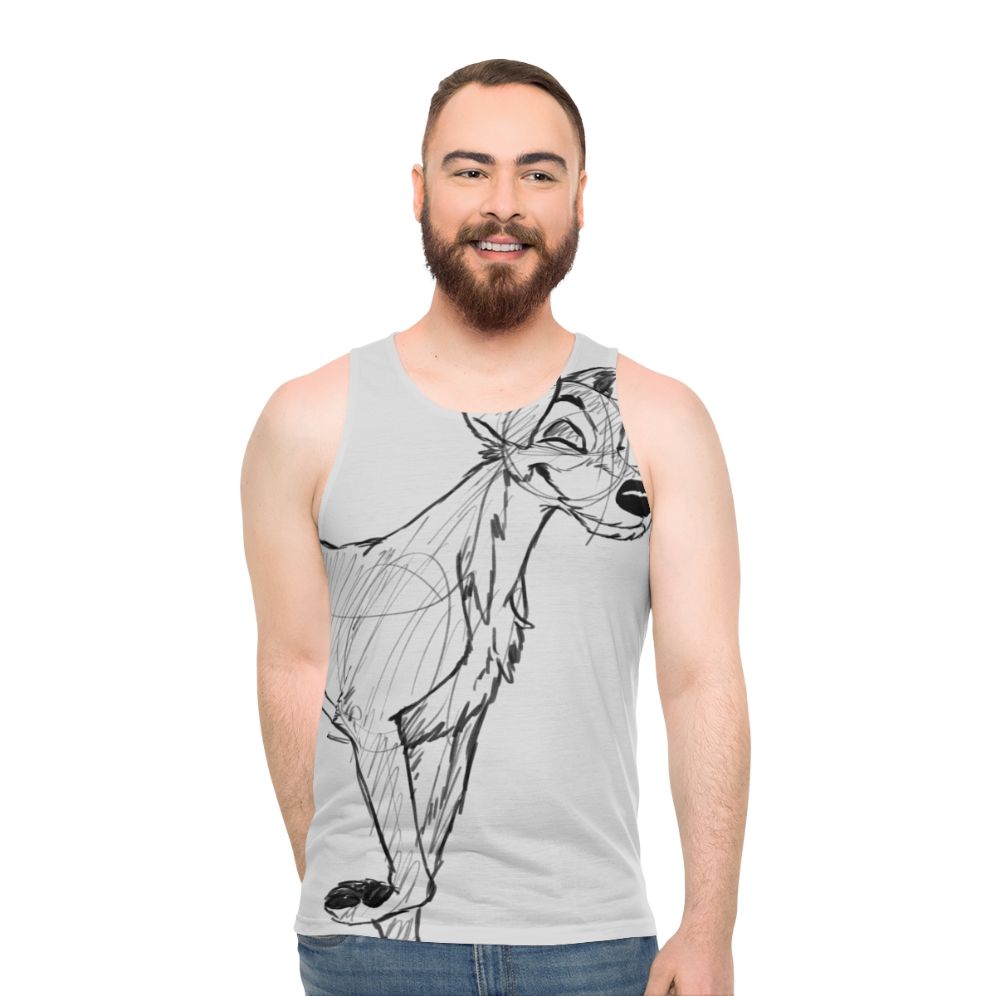 Tramp Sketch Disney Unisex Tank Top