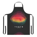 Tranpri-inspired apron featuring TV on the Radio band logo and tour imagery