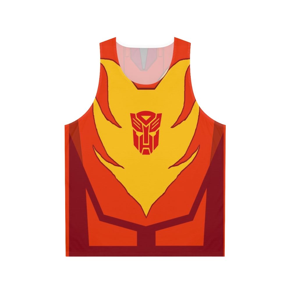 Transformers G1 Hot Rod Flames Unisex Tank Top