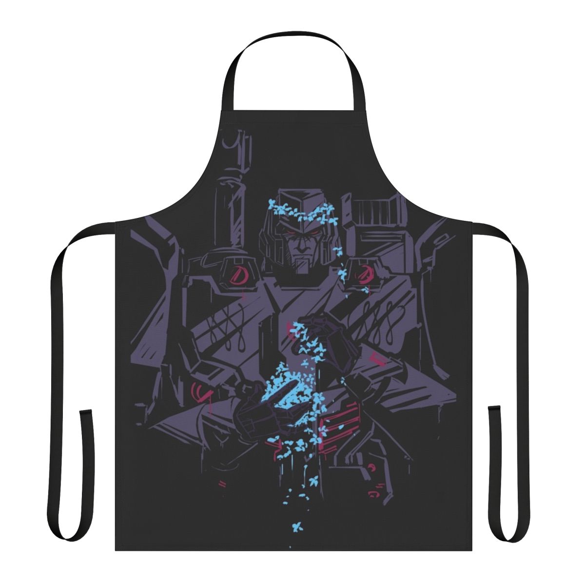 Transformers-inspired apron with a floral remembrance design
