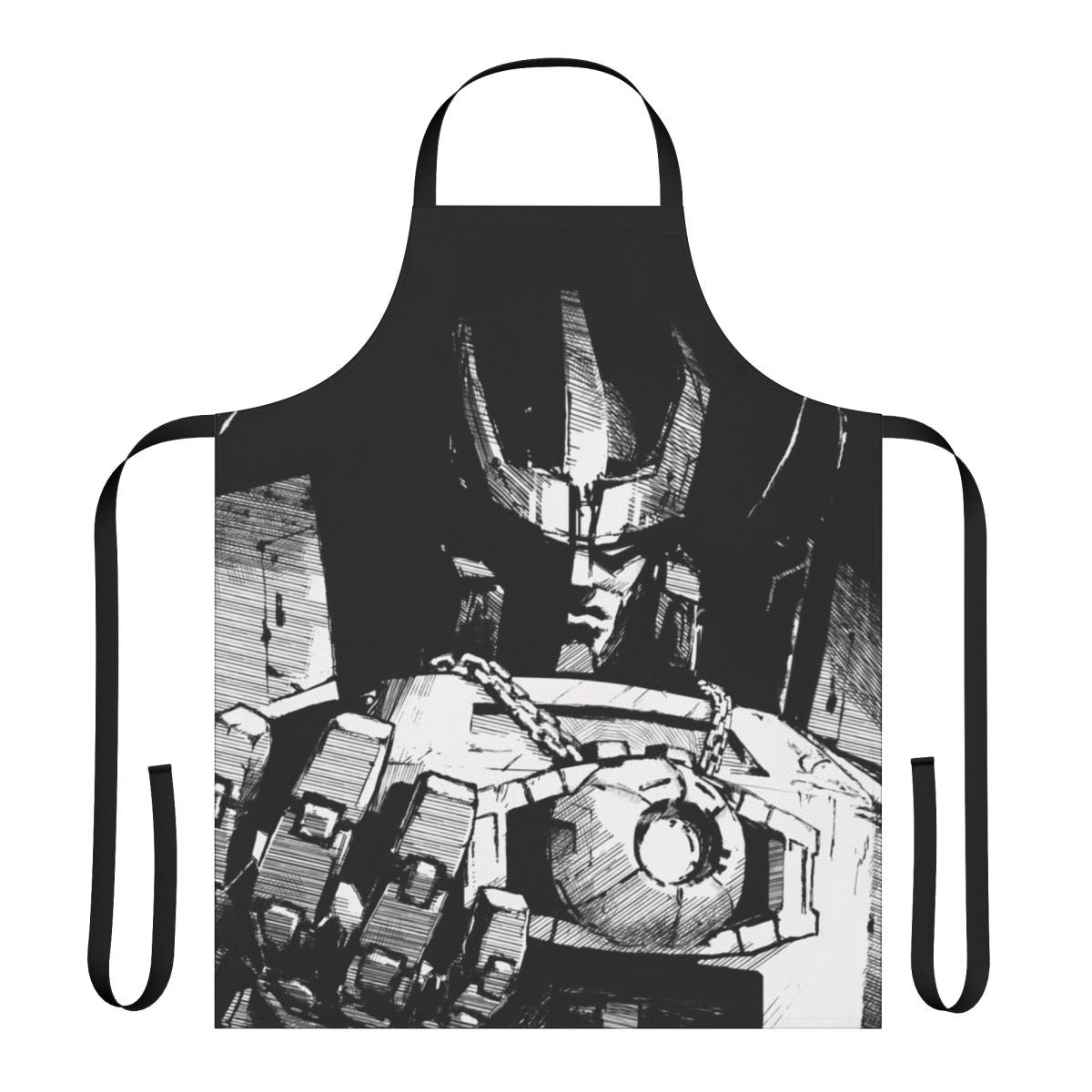 Transformers-inspired Galvatron robot apron featuring vibrant Decepticon-themed design
