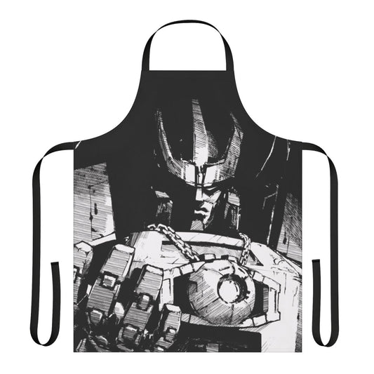 Transformers-inspired Galvatron robot apron featuring vibrant Decepticon-themed design