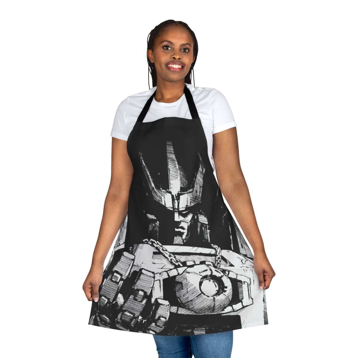 Transformers-inspired Galvatron robot apron featuring vibrant Decepticon-themed design