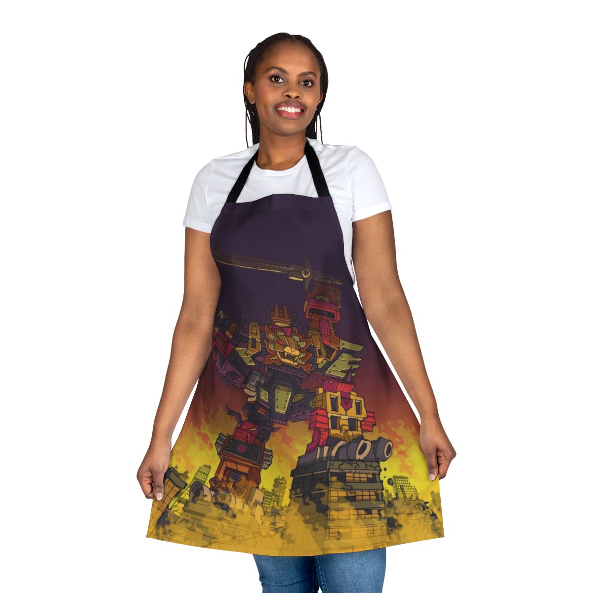 Transformers-inspired robot apron featuring the iconic Predaking character
