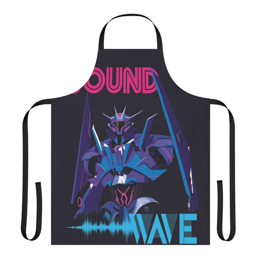 Transformers Soundwave inspired kitchen apron with bold graphic design