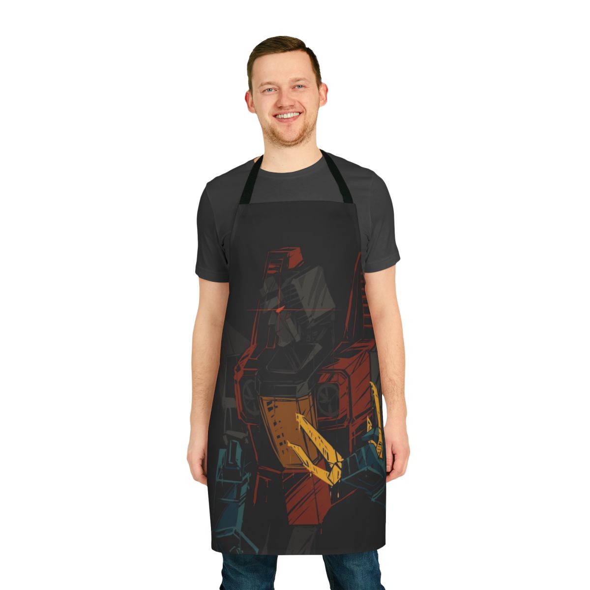 Transformers Starscream inspired apron featuring a sketch design