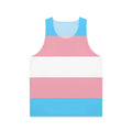 Transgender pride flag unisex tank top