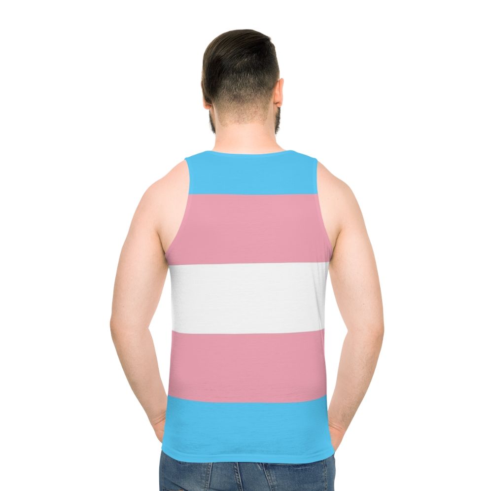 Transgender pride flag unisex tank top