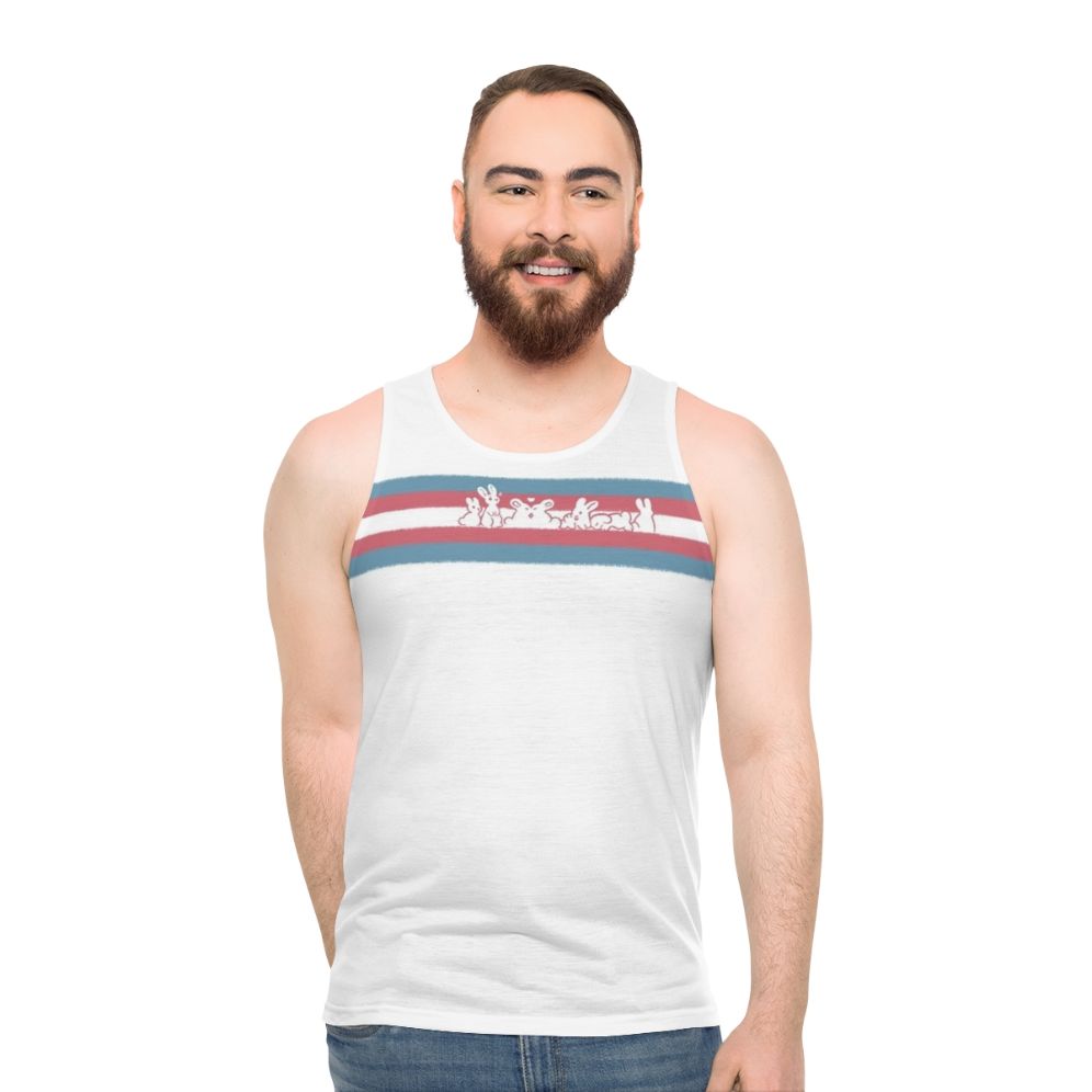 Transgender Pride Rabbit Bun Unisex Tank Top