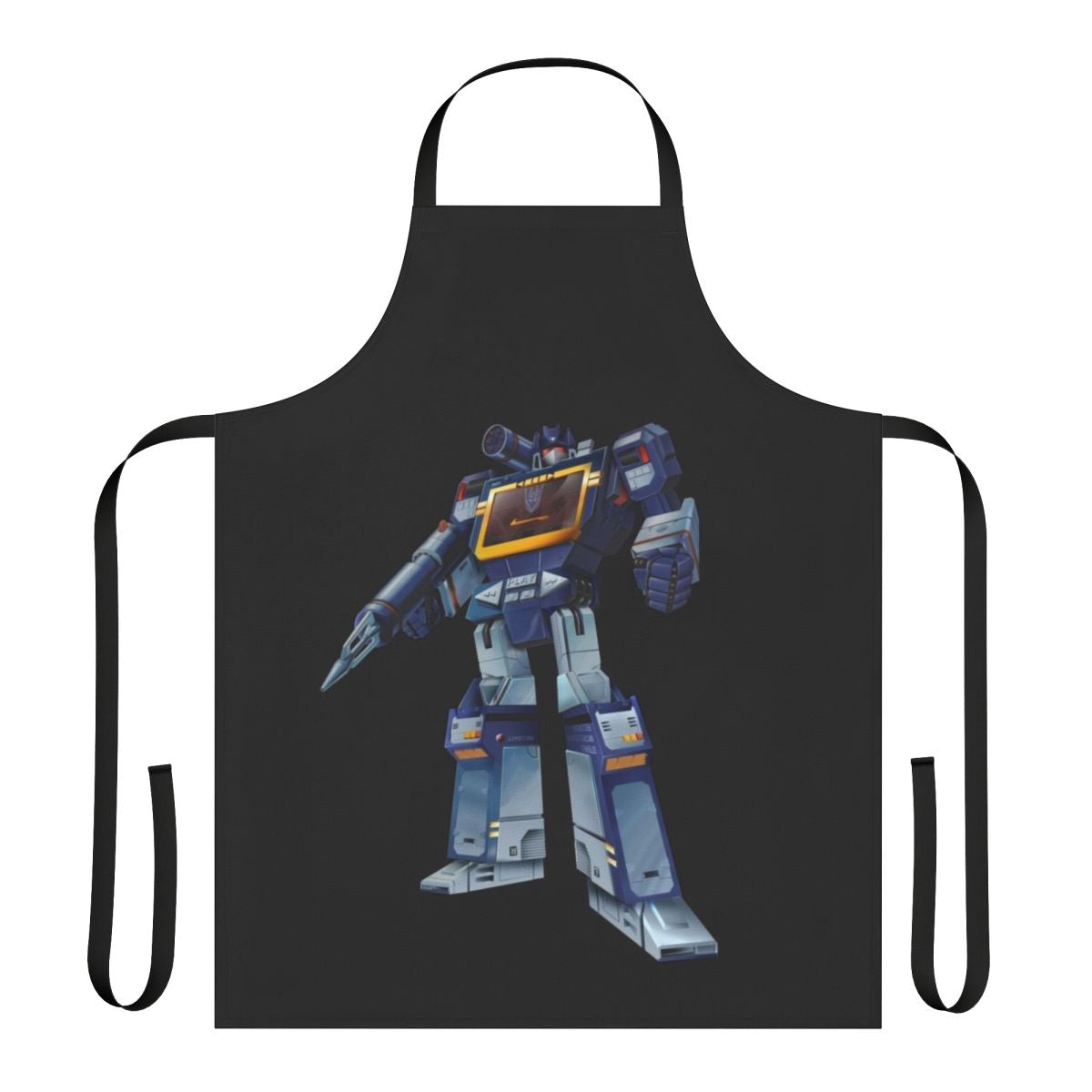 Transparent background apron featuring the iconic Transformers character Soundwave