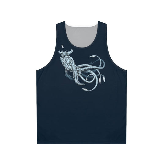 Transparent unisex tank top with sea emperor design