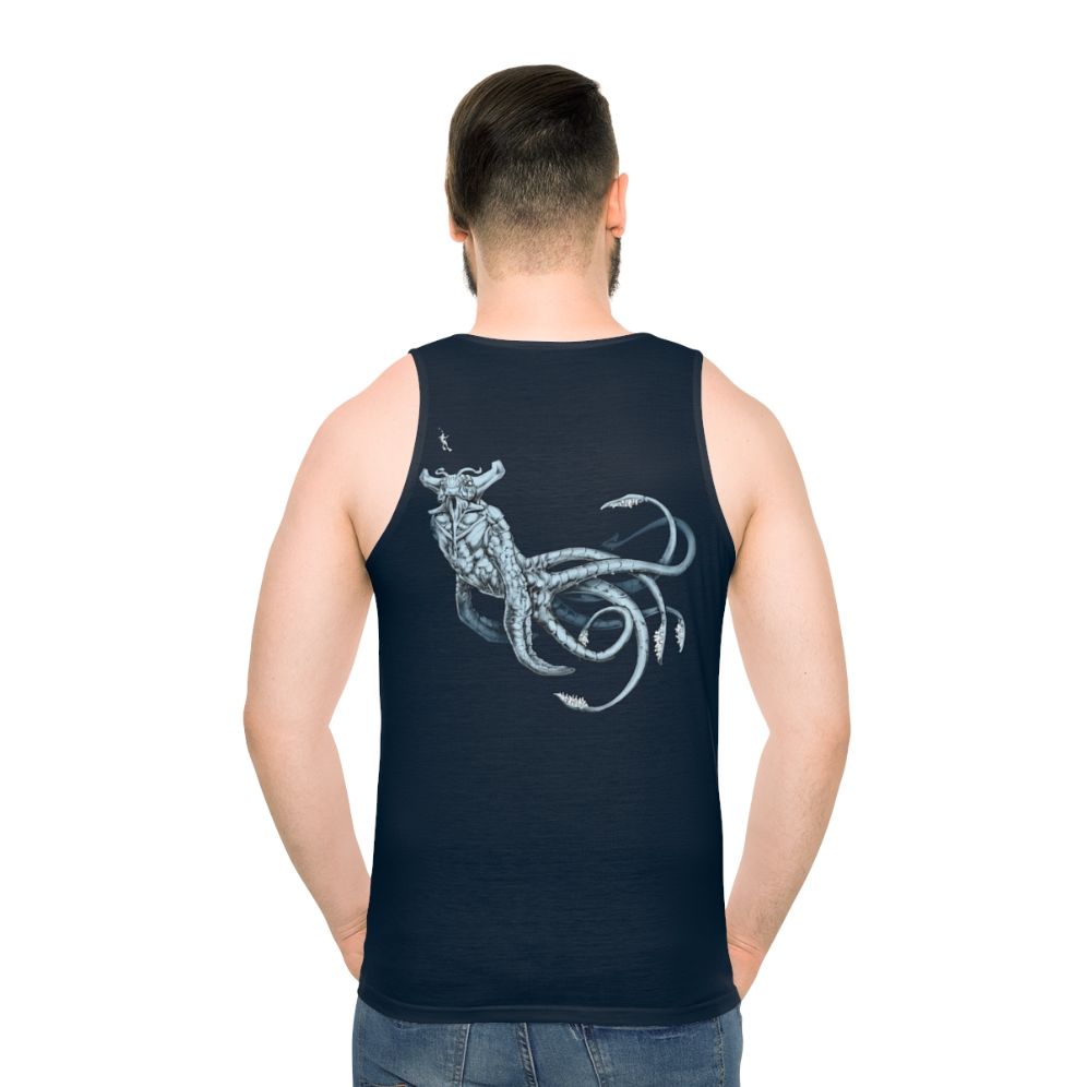 Transparent unisex tank top with sea emperor design