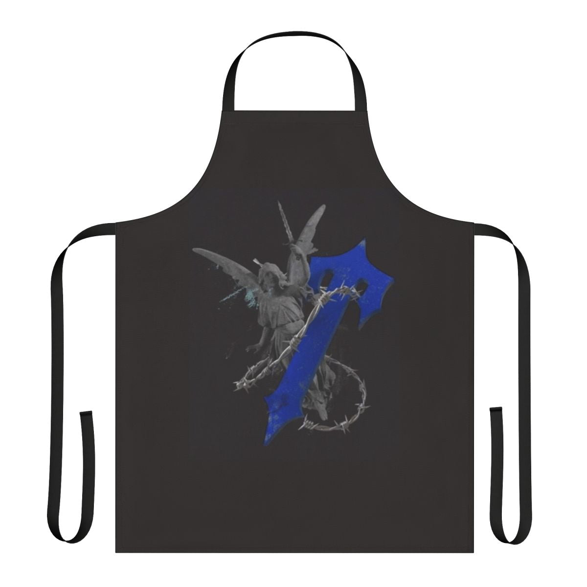 Trapstar-inspired angel apron with vibrant London grime-style design