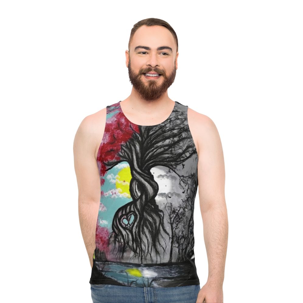 Tree of Life Unisex Tank Top with Meaningful Nature Inspired Design