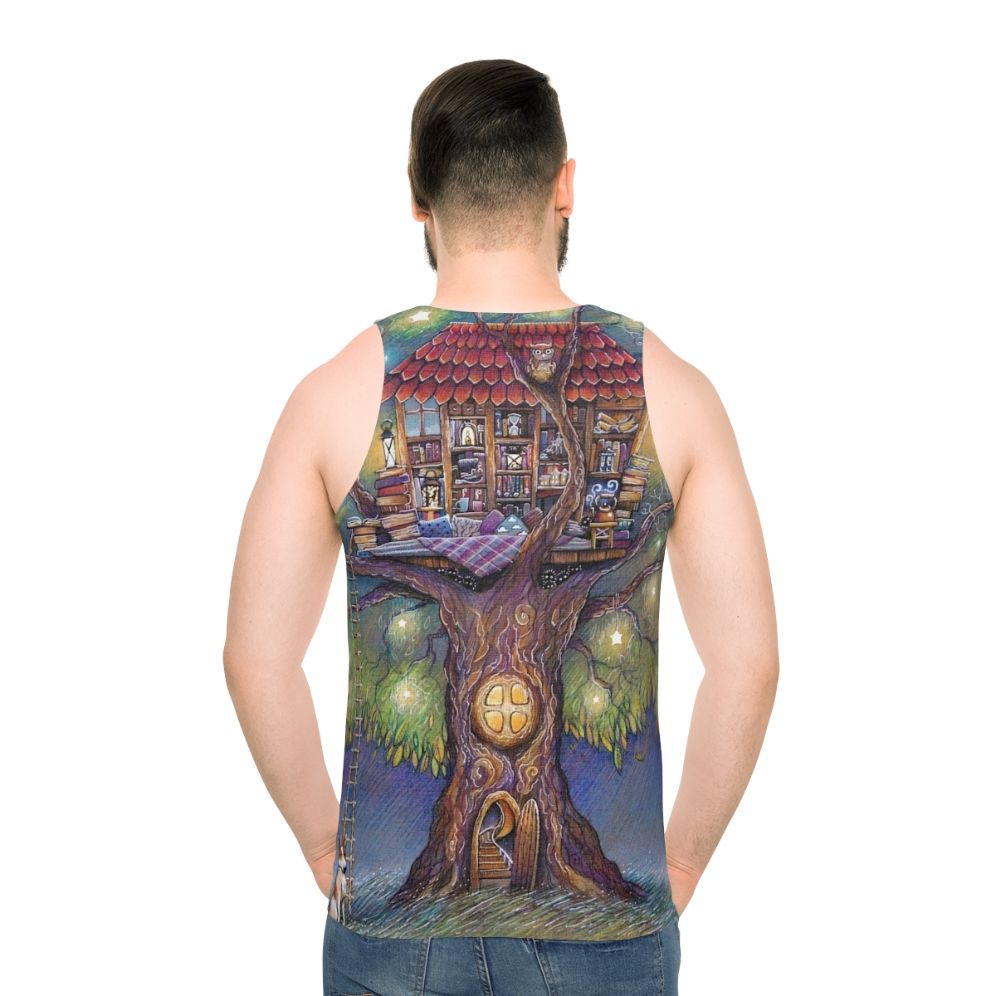 Treehouse Unisex Tank Top with Nature-Inspired Design