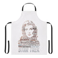 Trekkie-inspired Star Trek-themed apron featuring the character Dr. Beverly Crusher from The Next Generation.
