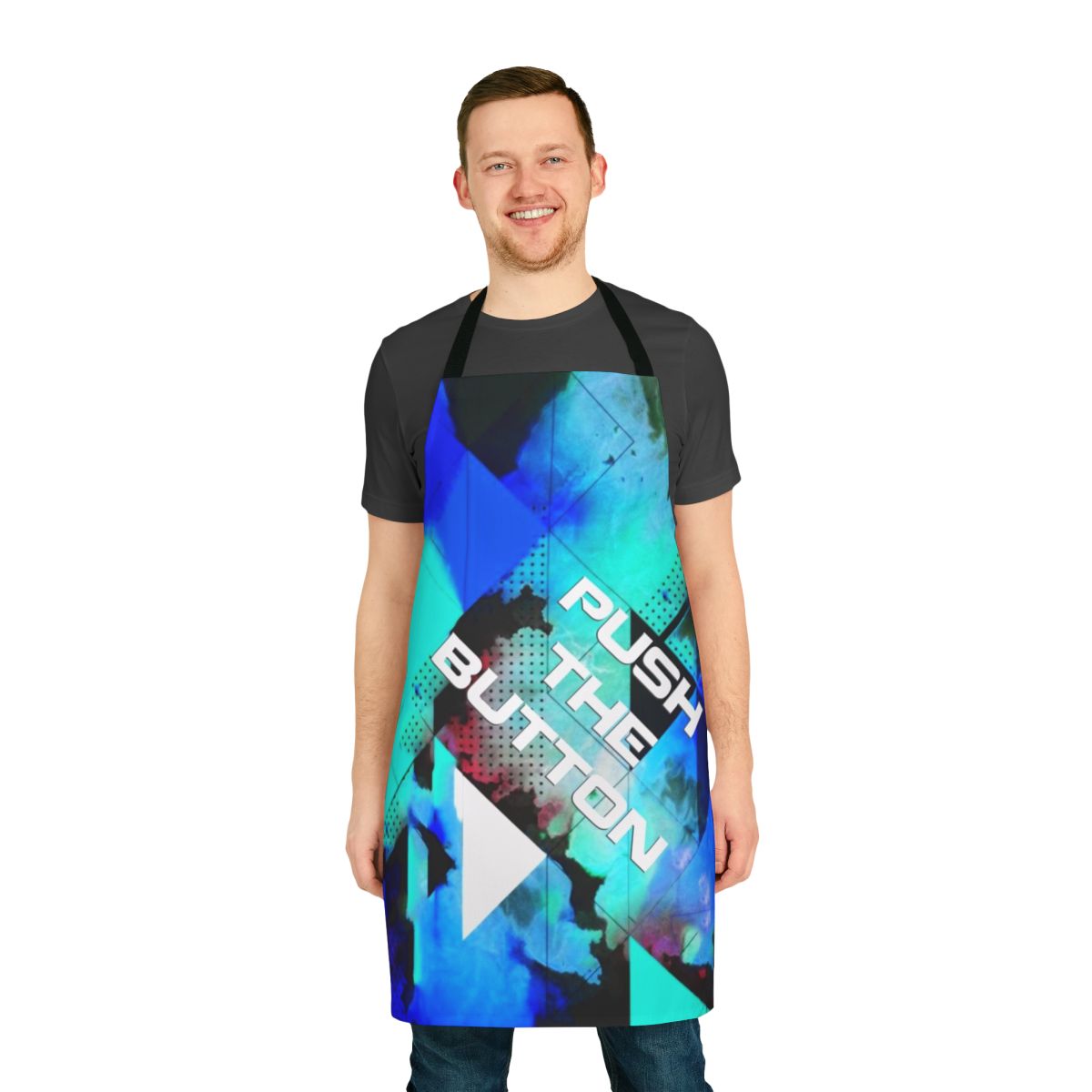 Trance music inspired apron with cool electronic dance design
