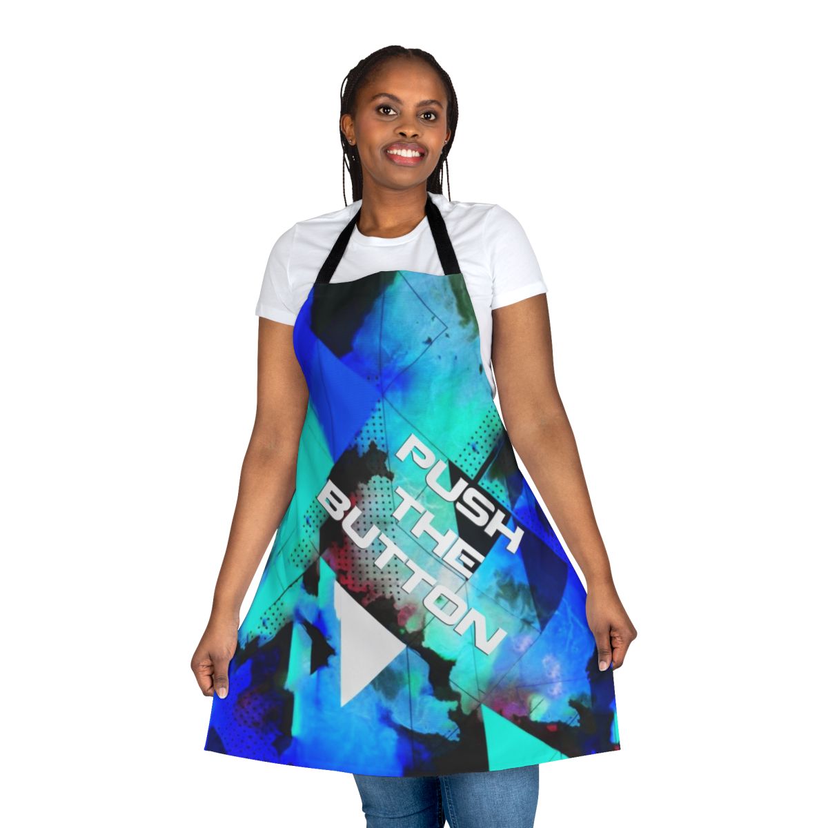 Trance music inspired apron with cool electronic dance design