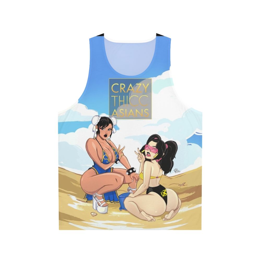 Trendy unisex graphic tank top for plus size