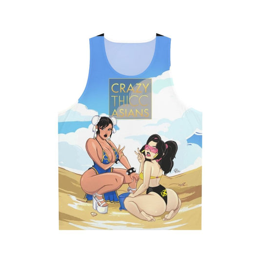 Trendy unisex graphic tank top for plus size