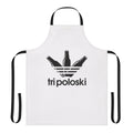 Tri poloski themed apron featuring Russian, Slavic, and gopnik inspired design