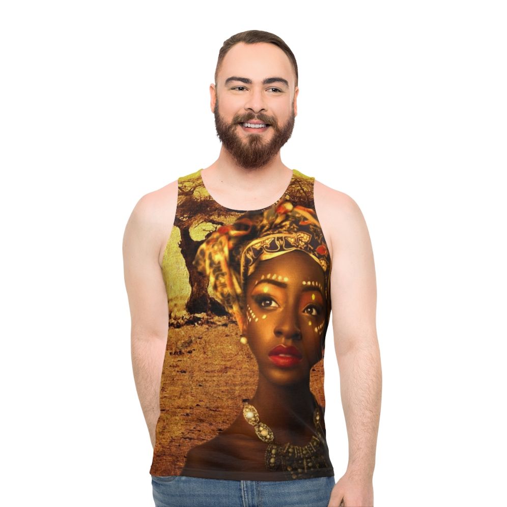 Tribal African Queen Unisex Tank Top
