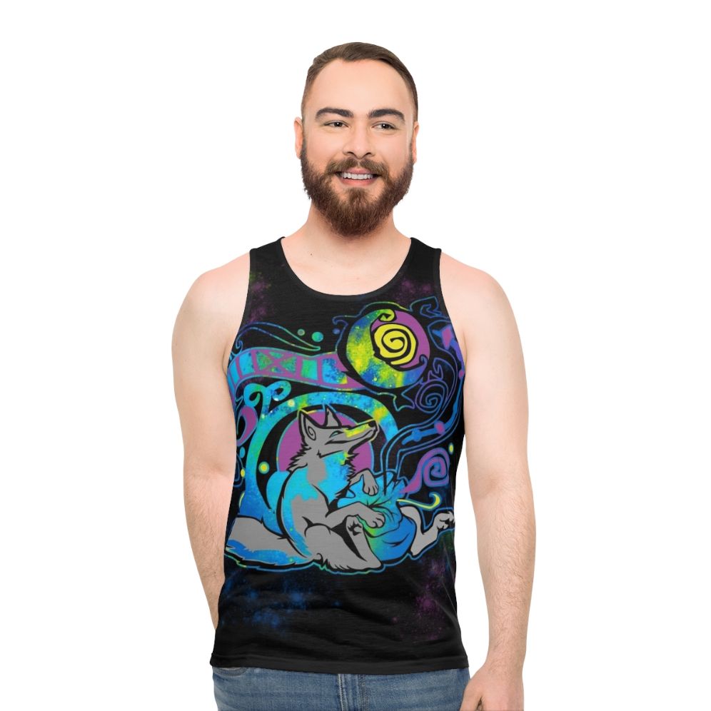 Tribal animal print design unisex tank top