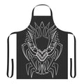 Tribal apron with a mystical lightning dragon design.