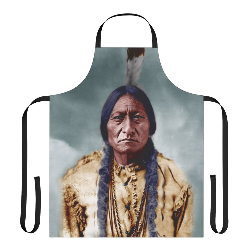 Sitting Bull tribal apron featuring traditional Native American art and design