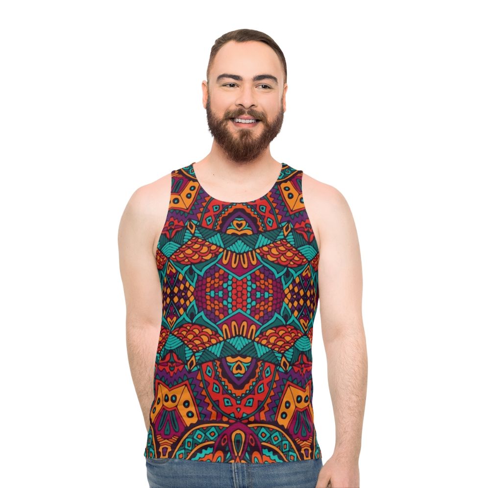 Tribal vintage ethnic pattern unisex tank top