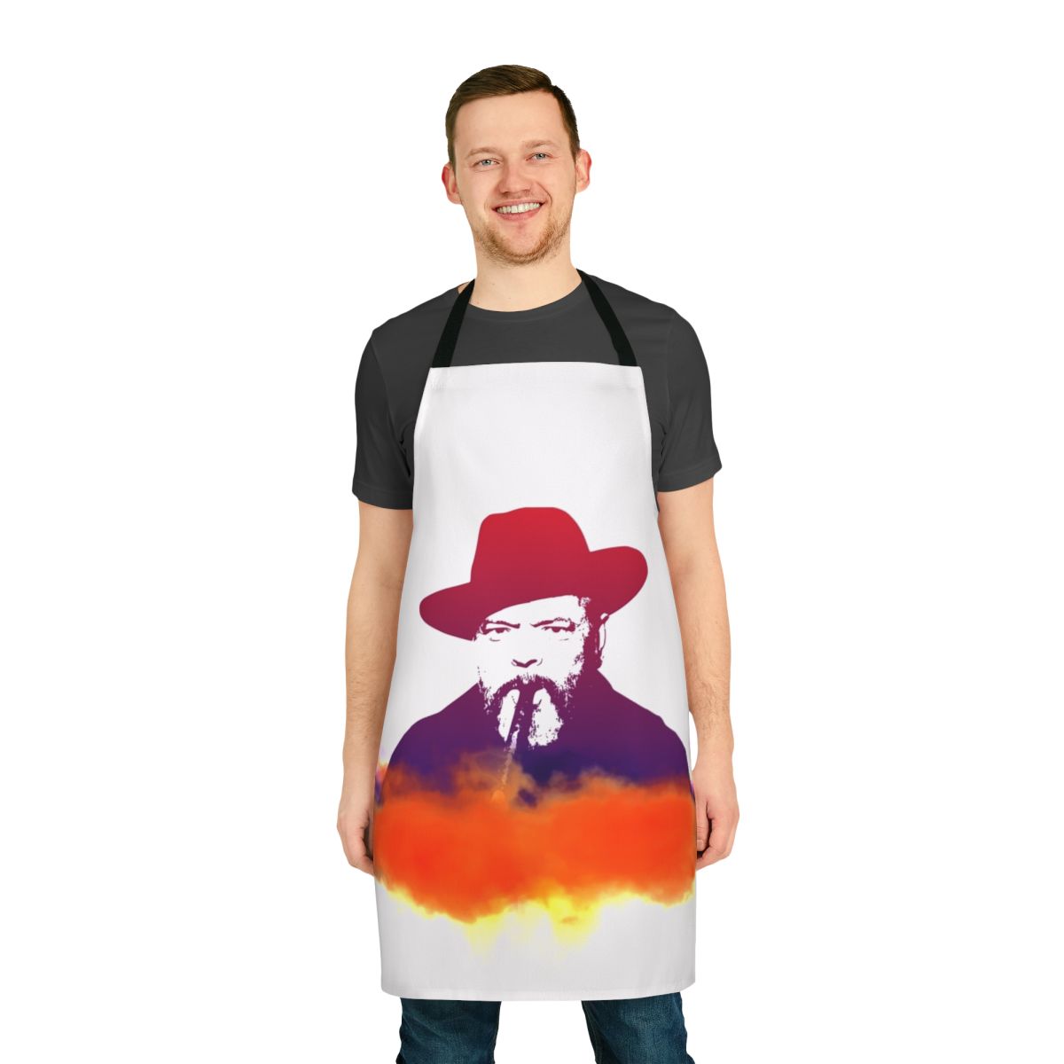 Apron featuring a retro portrait of famous actor and director Orson Welles