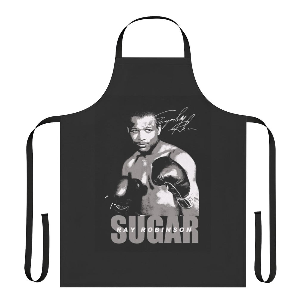 Sugar Ray Robinson Tribute Apron with Boxing Gloves and Championship Belt