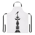 Apron featuring a black and white sketch design inspired by the films of director Christopher Nolan