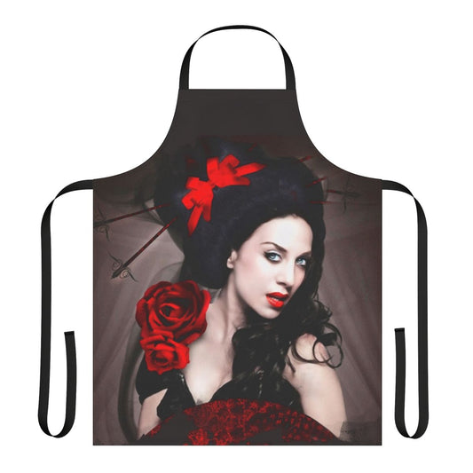 Apron featuring the image and name of popular singer Monica Naranjo