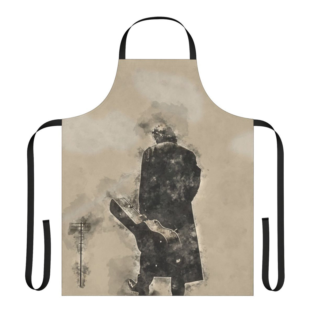 Black apron with Johnny Cash "Man in Black" design