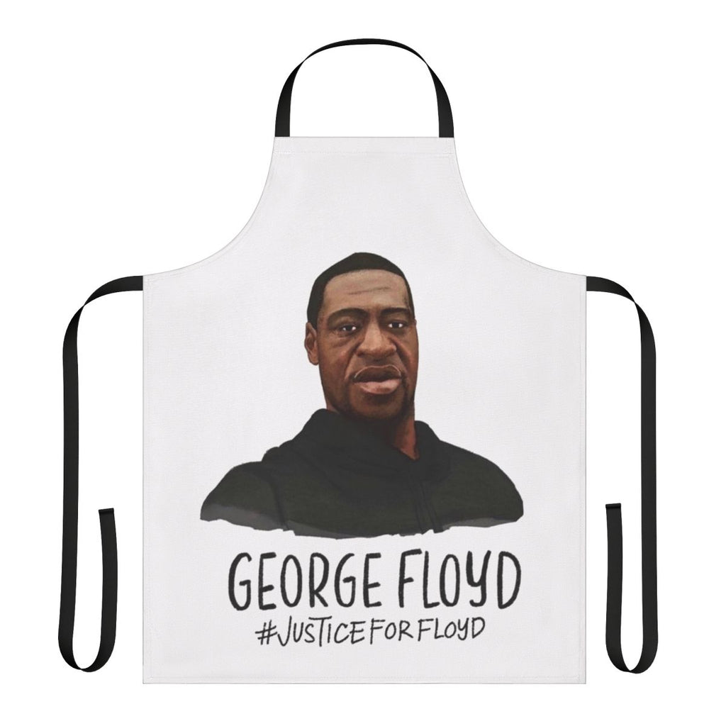 Apron with the message "Black Lives Matter" and an image supporting racial equality and social justice