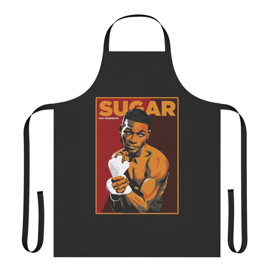 Apron featuring the iconic sugar ray robinson boxing design