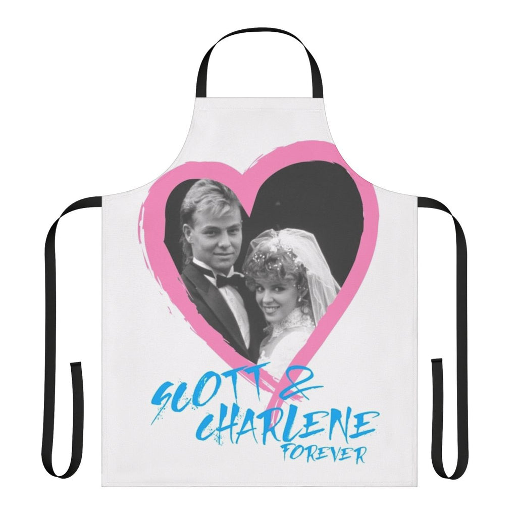 Apron featuring the iconic Neighbours couple, Scott and Charlene