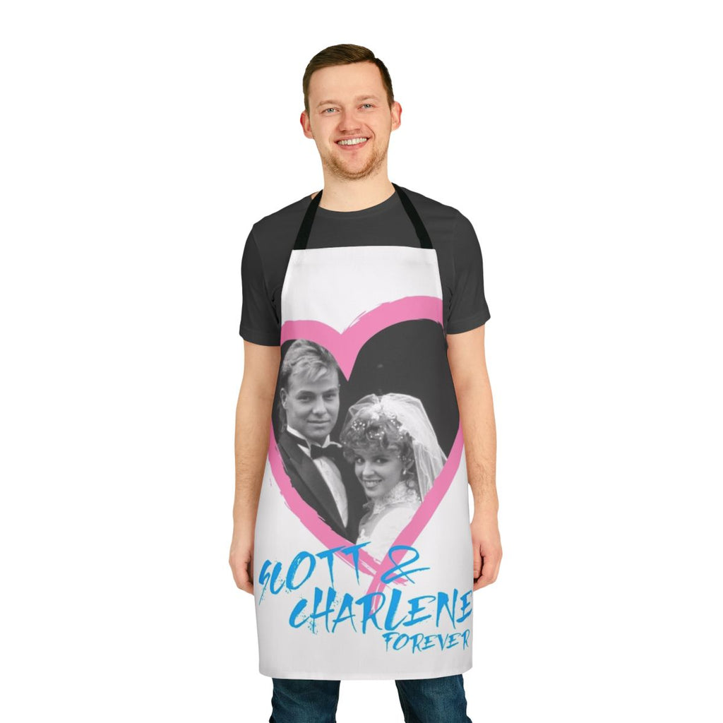 Apron featuring the iconic Neighbours couple, Scott and Charlene